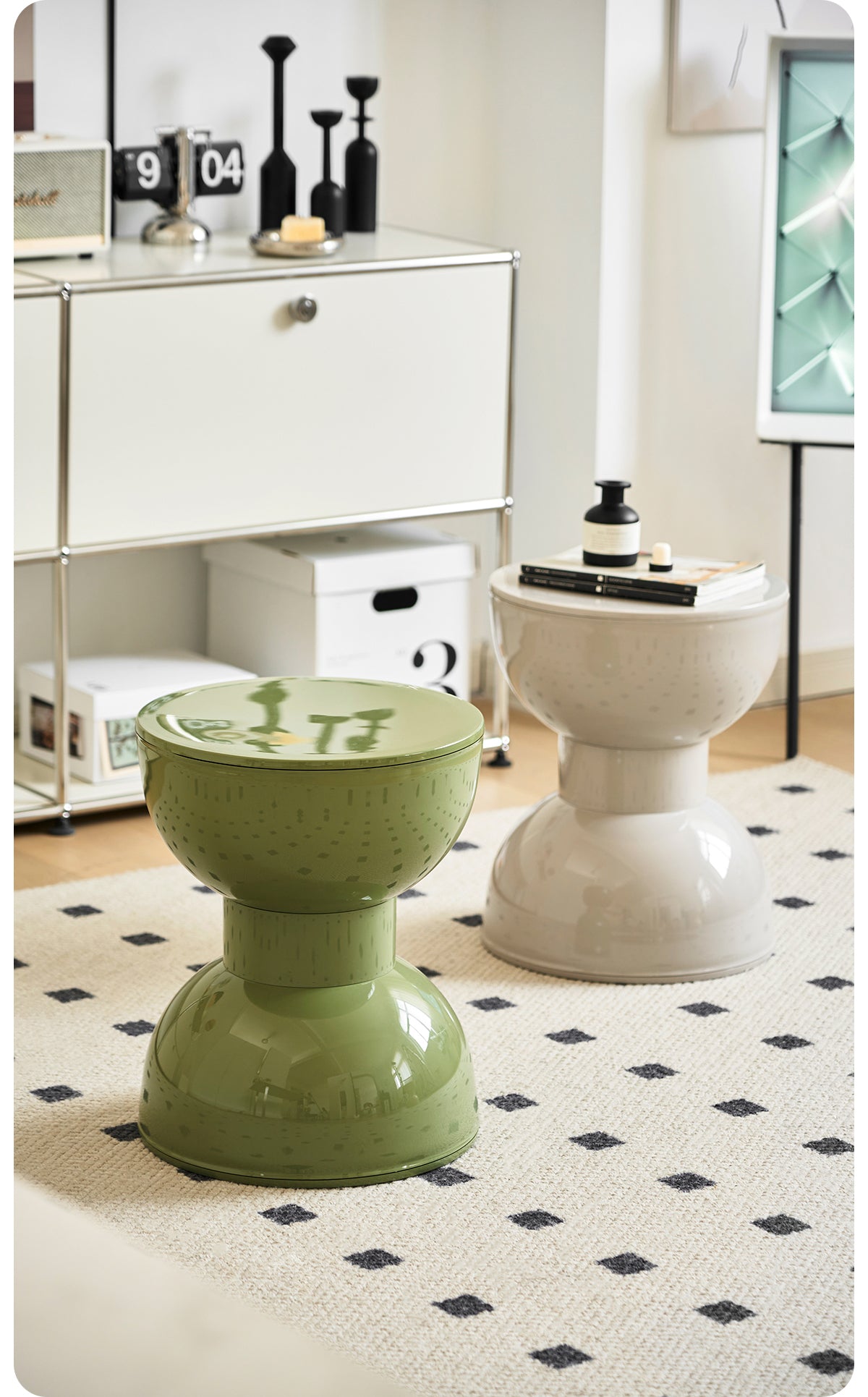 Plastic Bowknot Side Table Stool