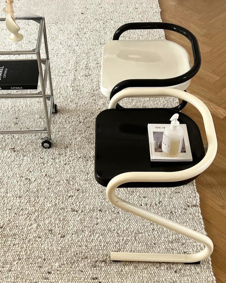 Stylish 2 Tone Color Stool Dining Chair