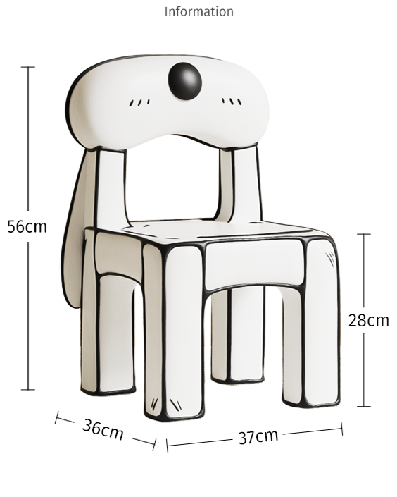 3D Cartoon Dog Chair