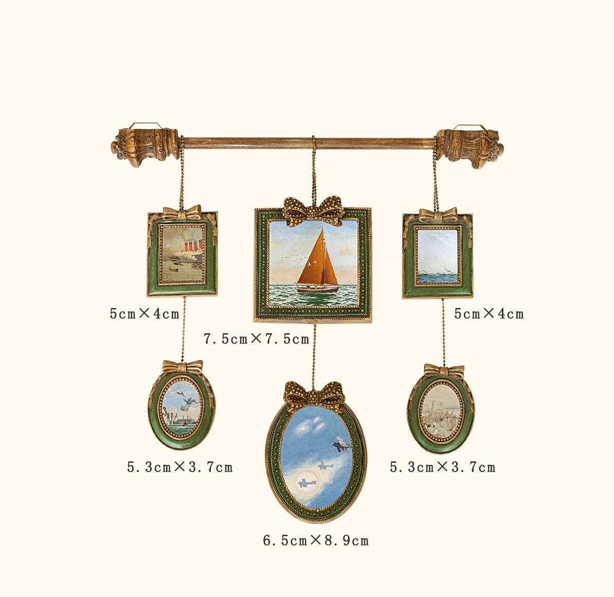 Elegant Multi-Frame Hanging Decor