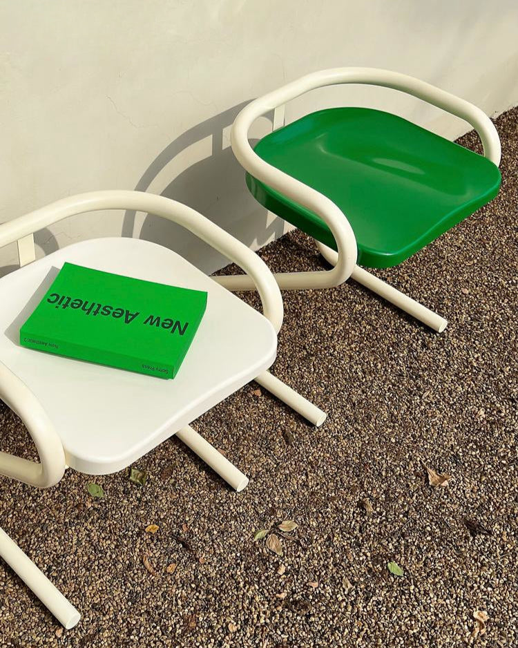 Stylish 2 Tone Color Stool Dining Chair
