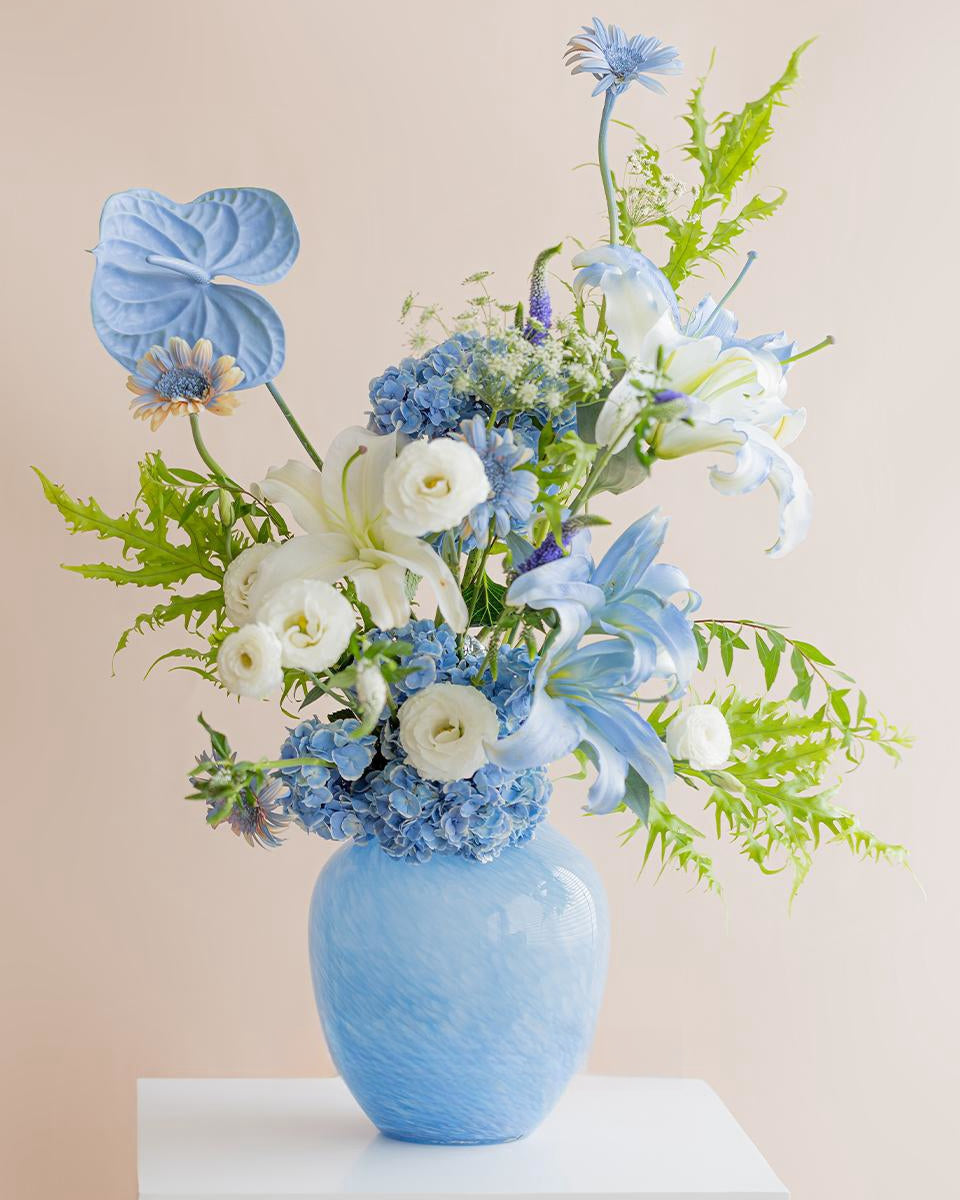 Foggy Handcrafted Glass Vase