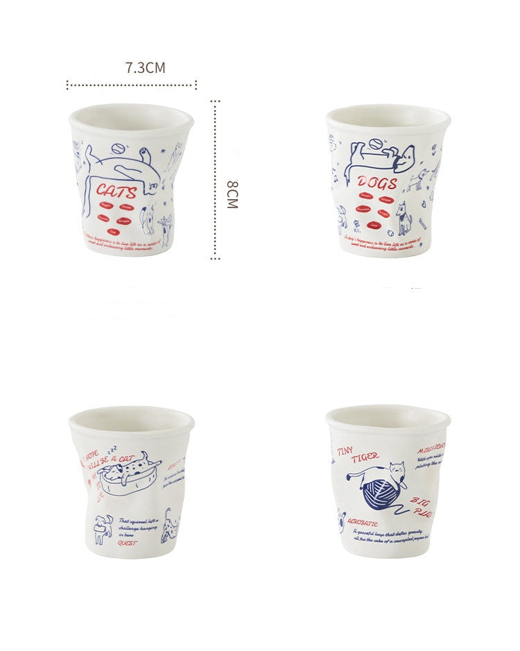 4pcs Aesthetic Coffee Cups