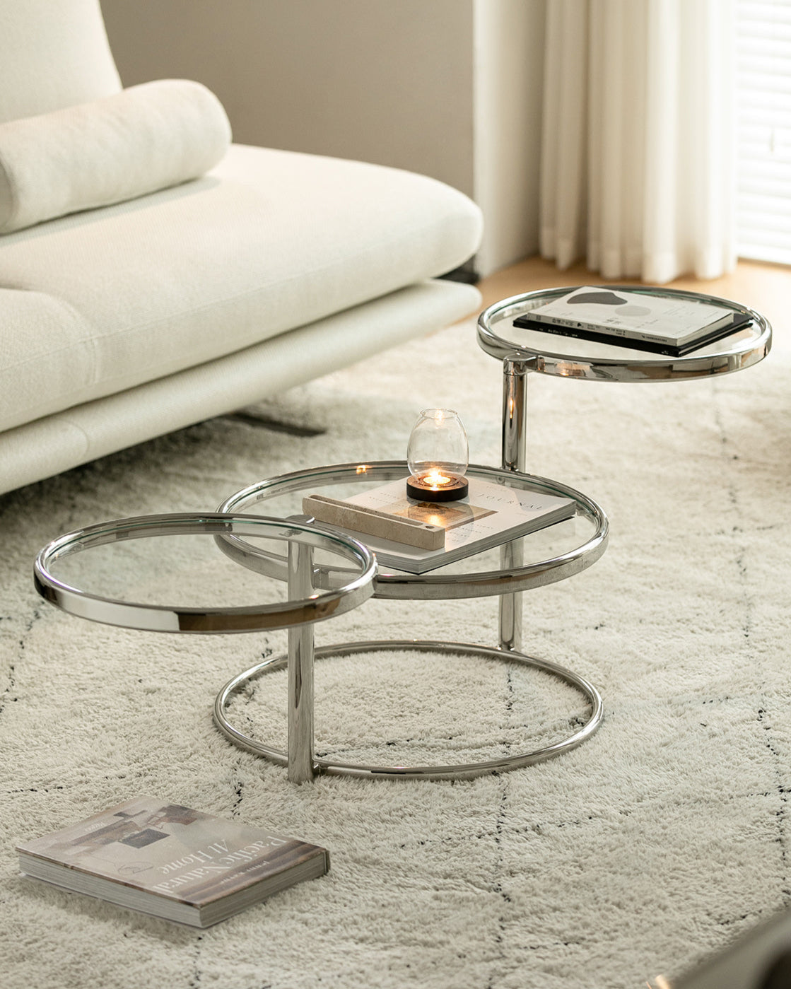 Rotating Round Coffee Table