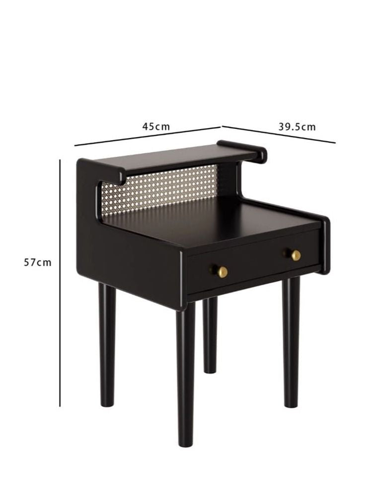 Rattan Two-Tier Nightstand