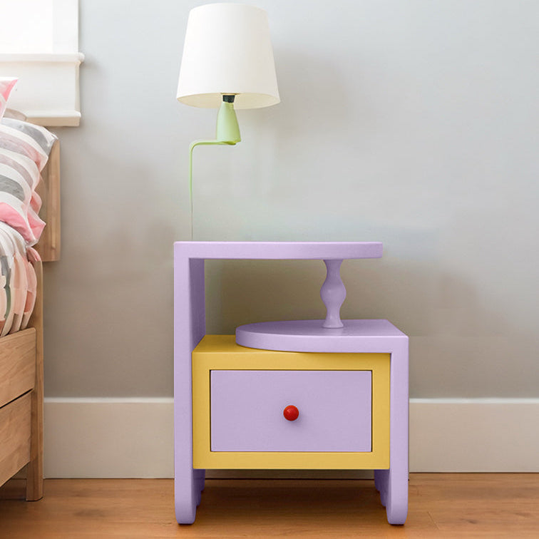 Pop Color Wood Nightstand