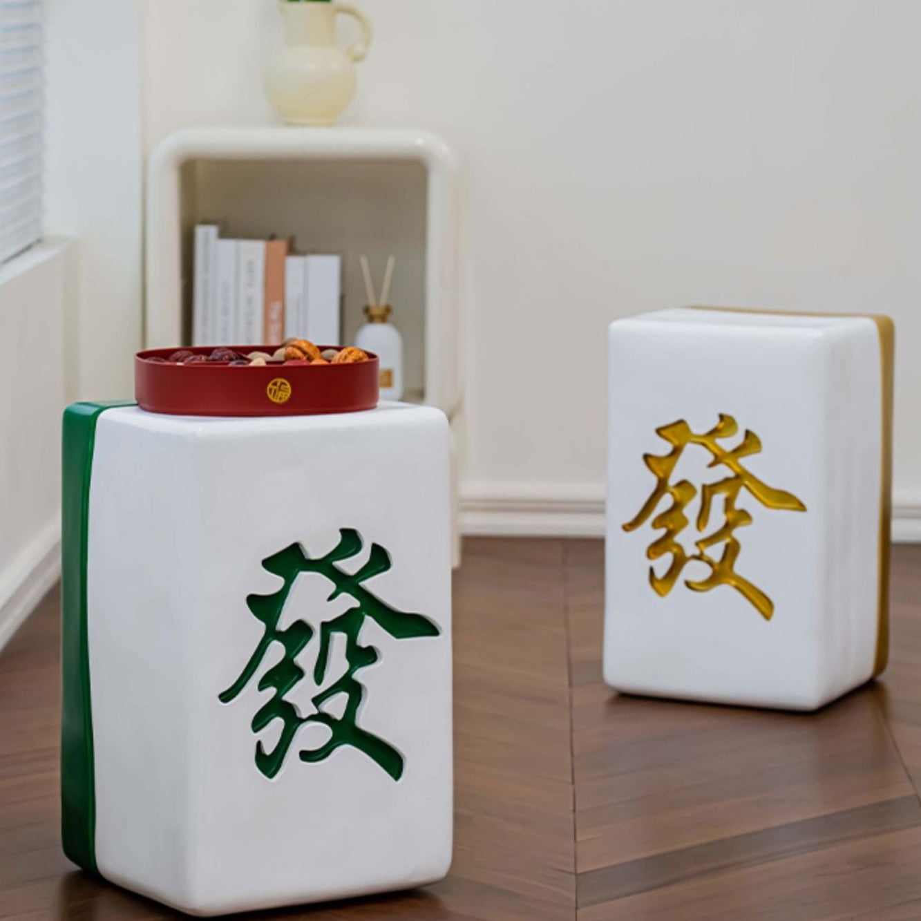 Mahjong Inspired Small Side Table
