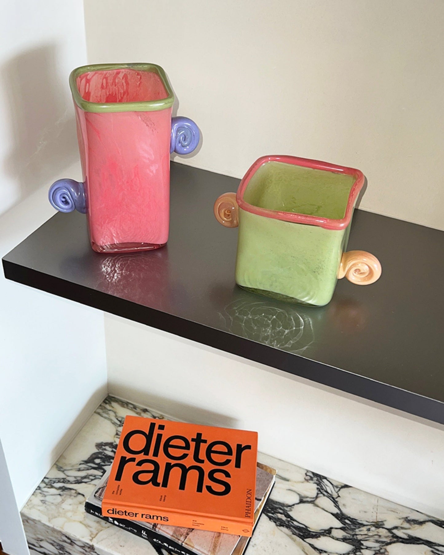 Retro Ear Handle Glass Vase