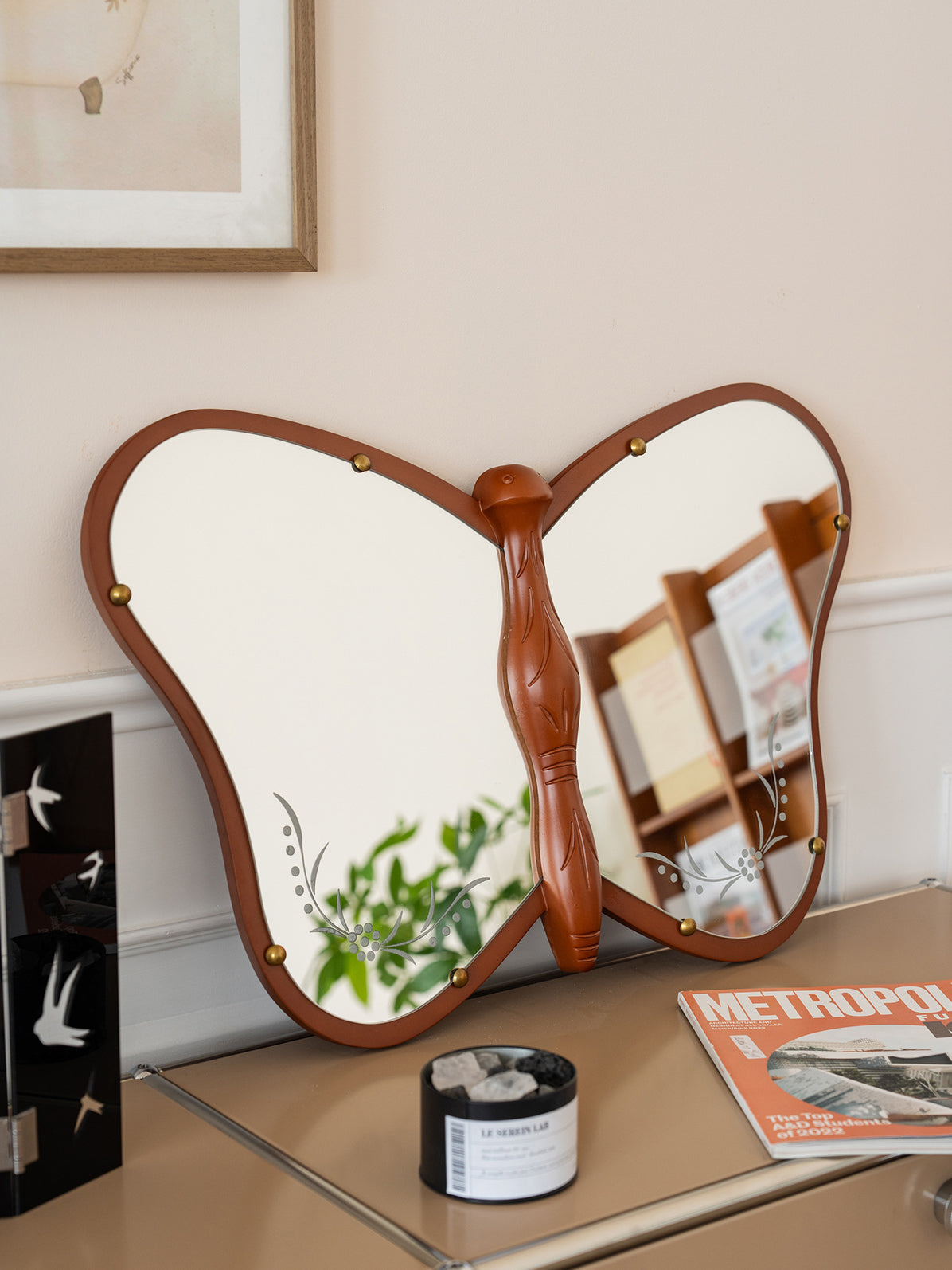 Vintage Butterfly Mirror