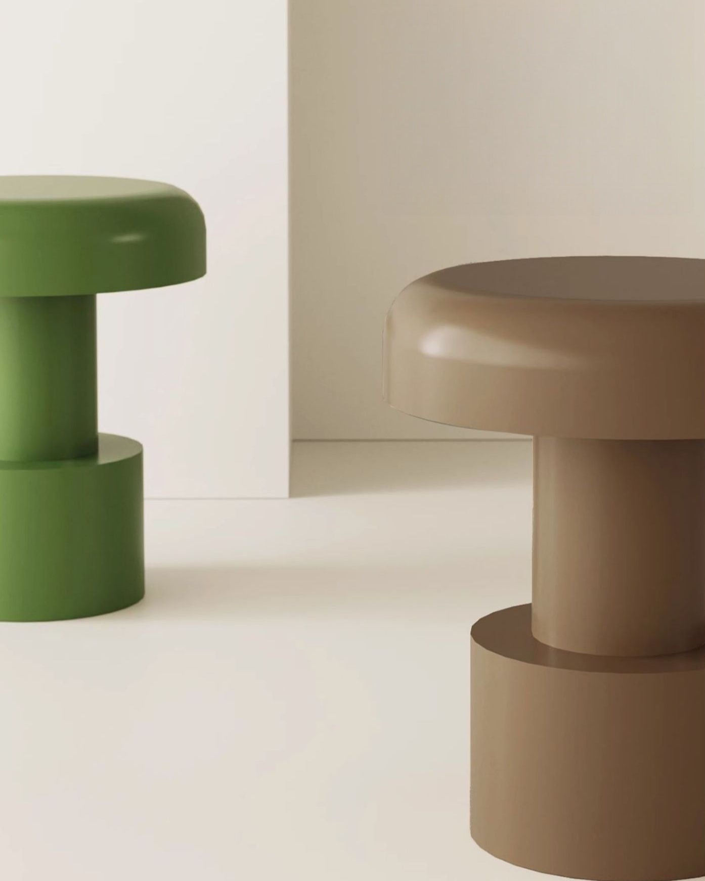 Metal Cone End Table