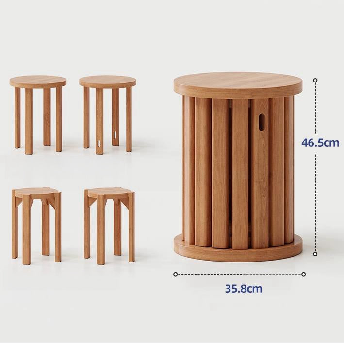 4-in-1 Stackable Stools Side Table