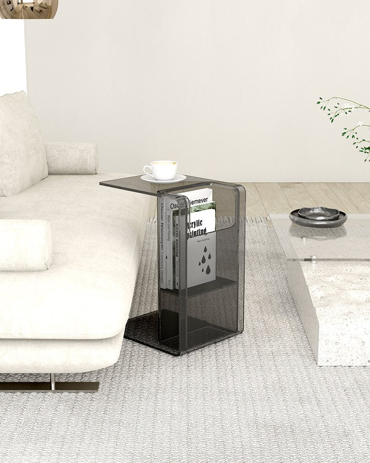 2 Way Acrylic Side Table Coffee Table - HomeinFun