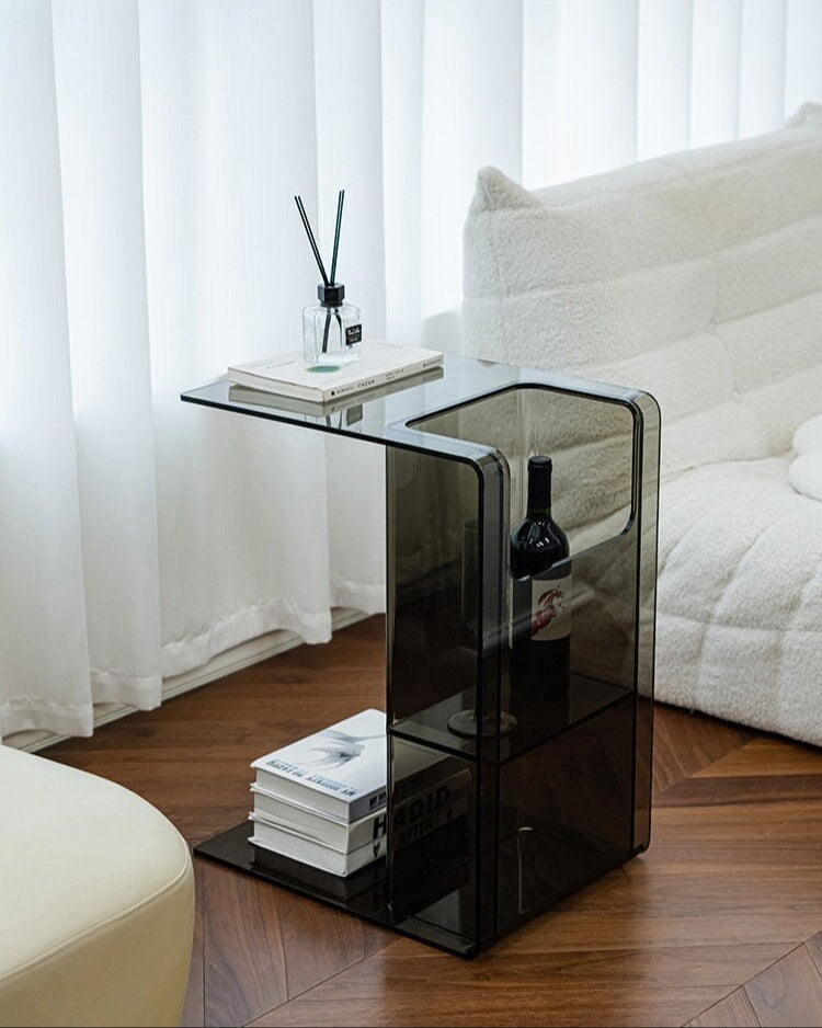 2 Way Acrylic Side Table Coffee Table - HomeinFun
