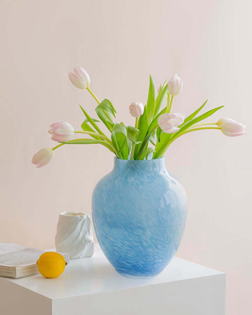 Foggy Handcrafted Glass Vase