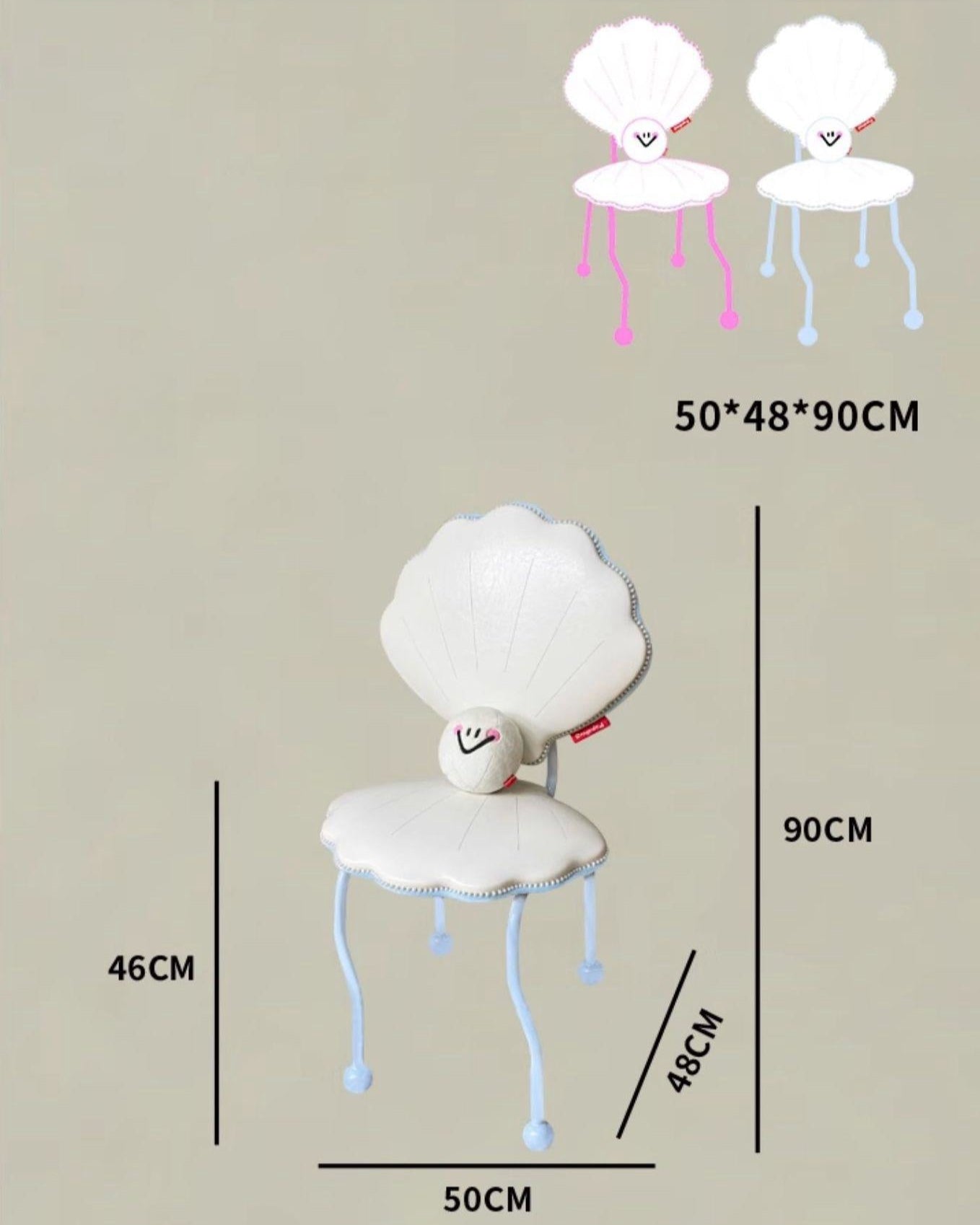Shell Chair with Pearl Cushion
