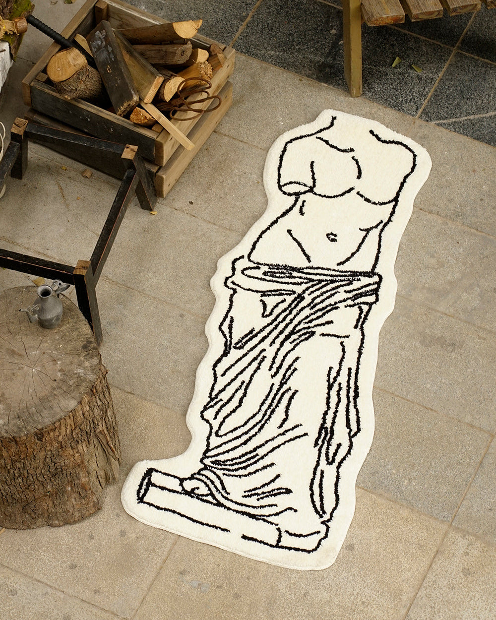 Museum-Style Bedside Rug