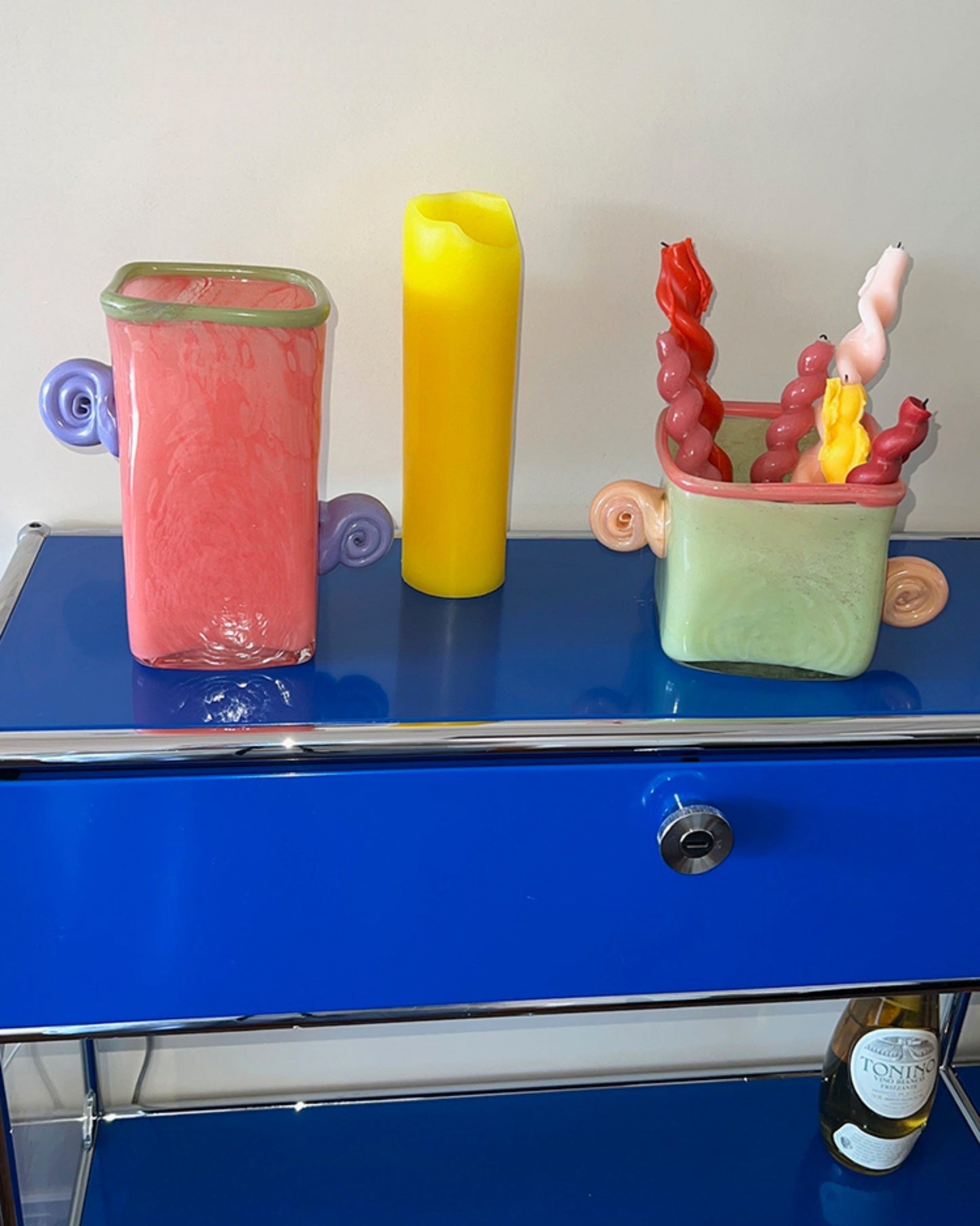 Retro Ear Handle Glass Vase