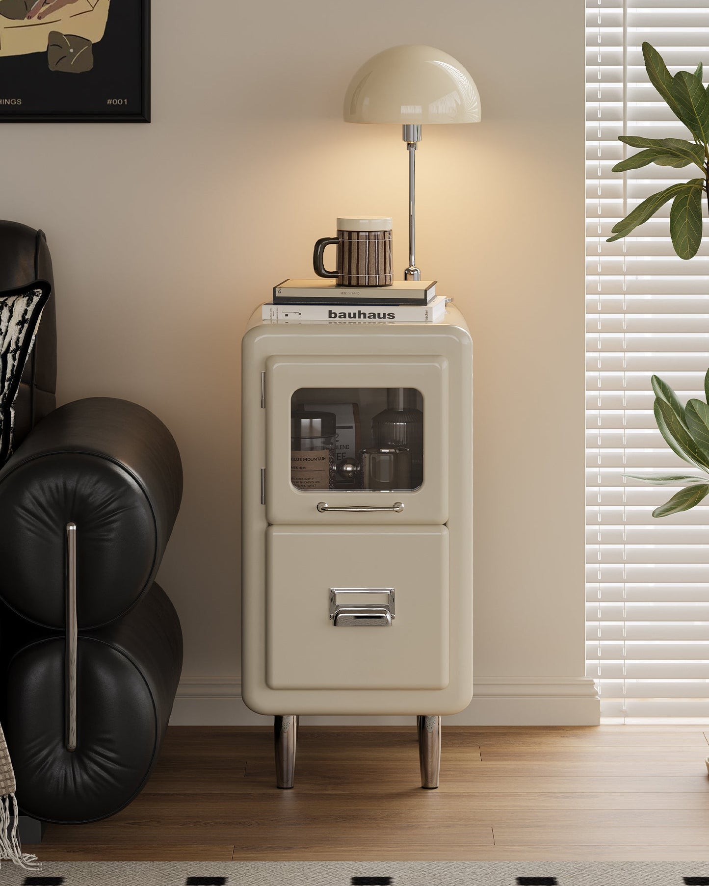 Slim Retro Bedside Cabinet