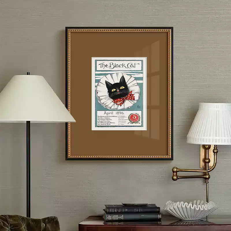 Retro Poster Cat Wall Art