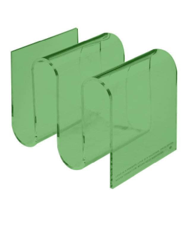 Curved Acrylic Side Table End Table