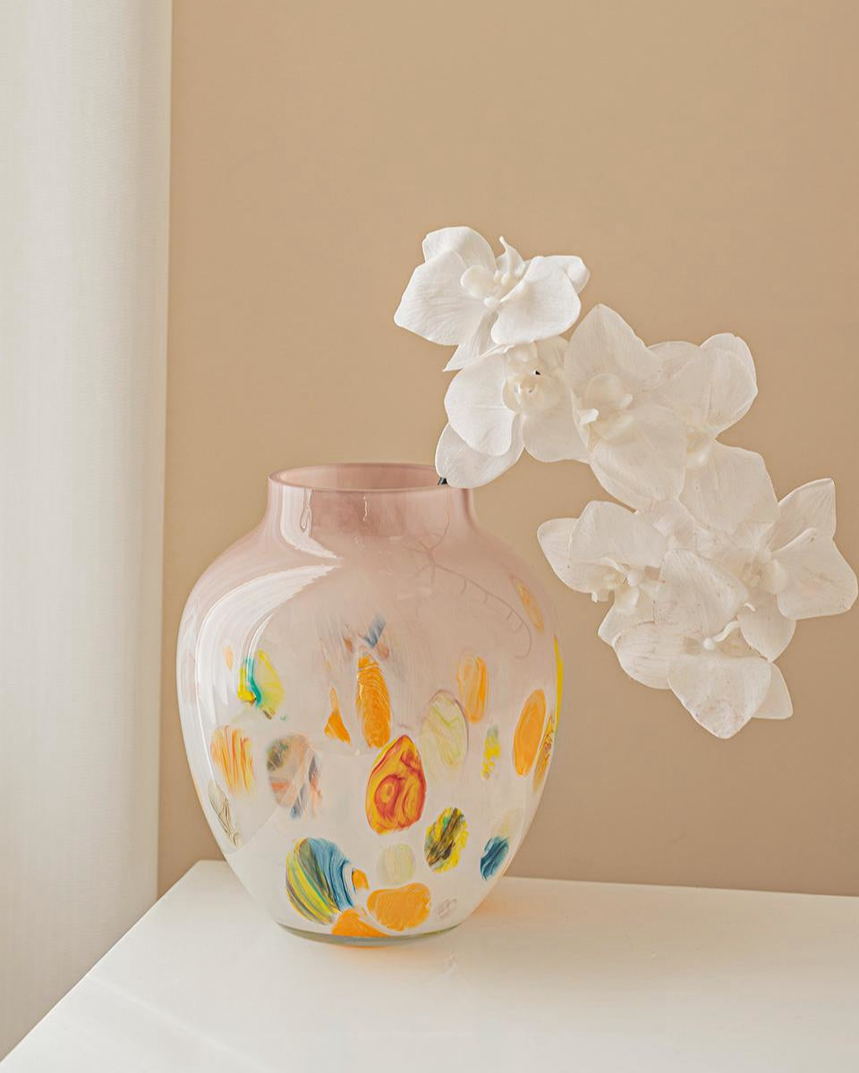 Foggy Handcrafted Glass Vase