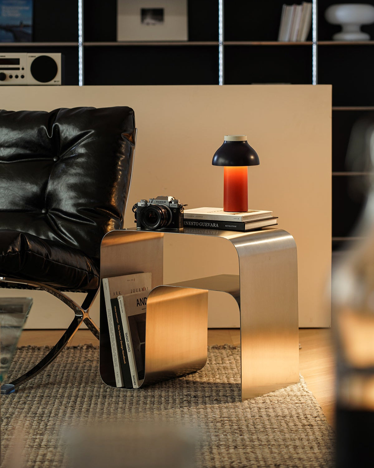 Modern Stainless Steel Side Table