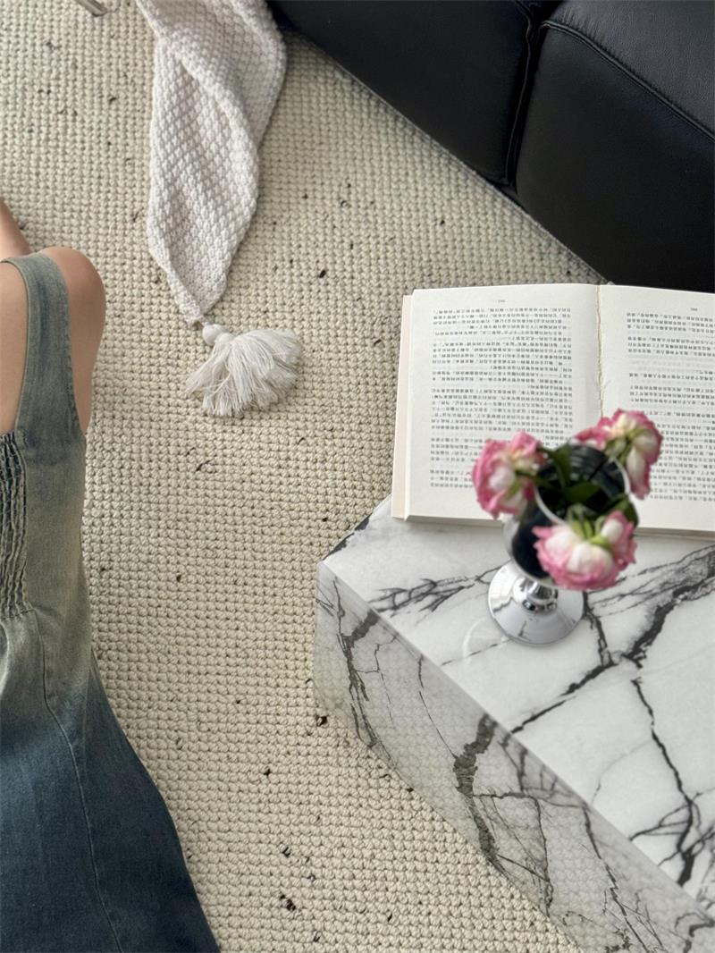 Marble Effect Acrylic Side Table