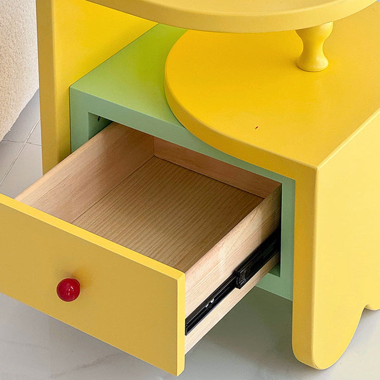 Pop Color Wood Nightstand