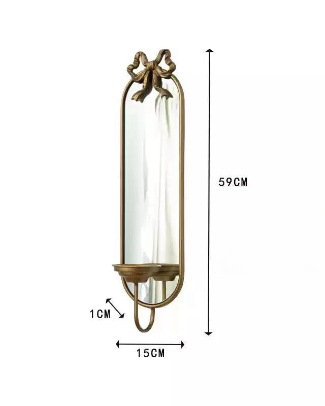 Vintage Wall Mirror with Candle Holder