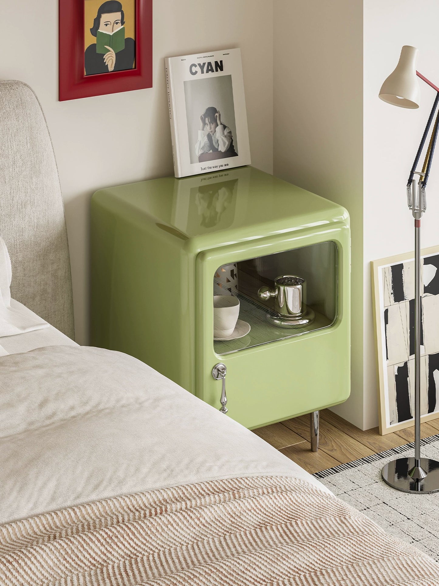 Retro Minimalist Bedside Cabinet
