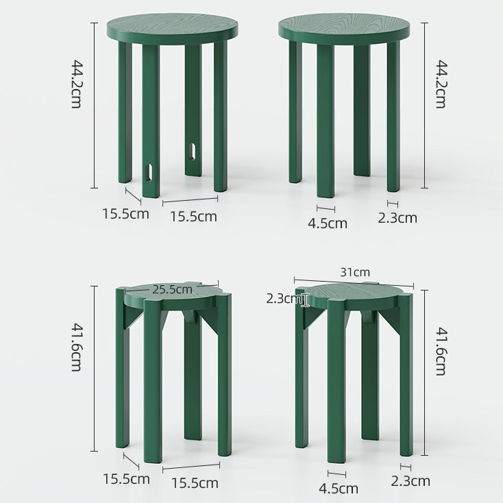 4-in-1 Stackable Stools Side Table