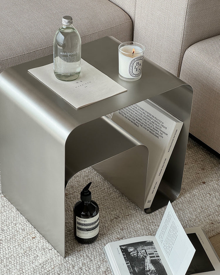 Modern Stainless Steel Side Table