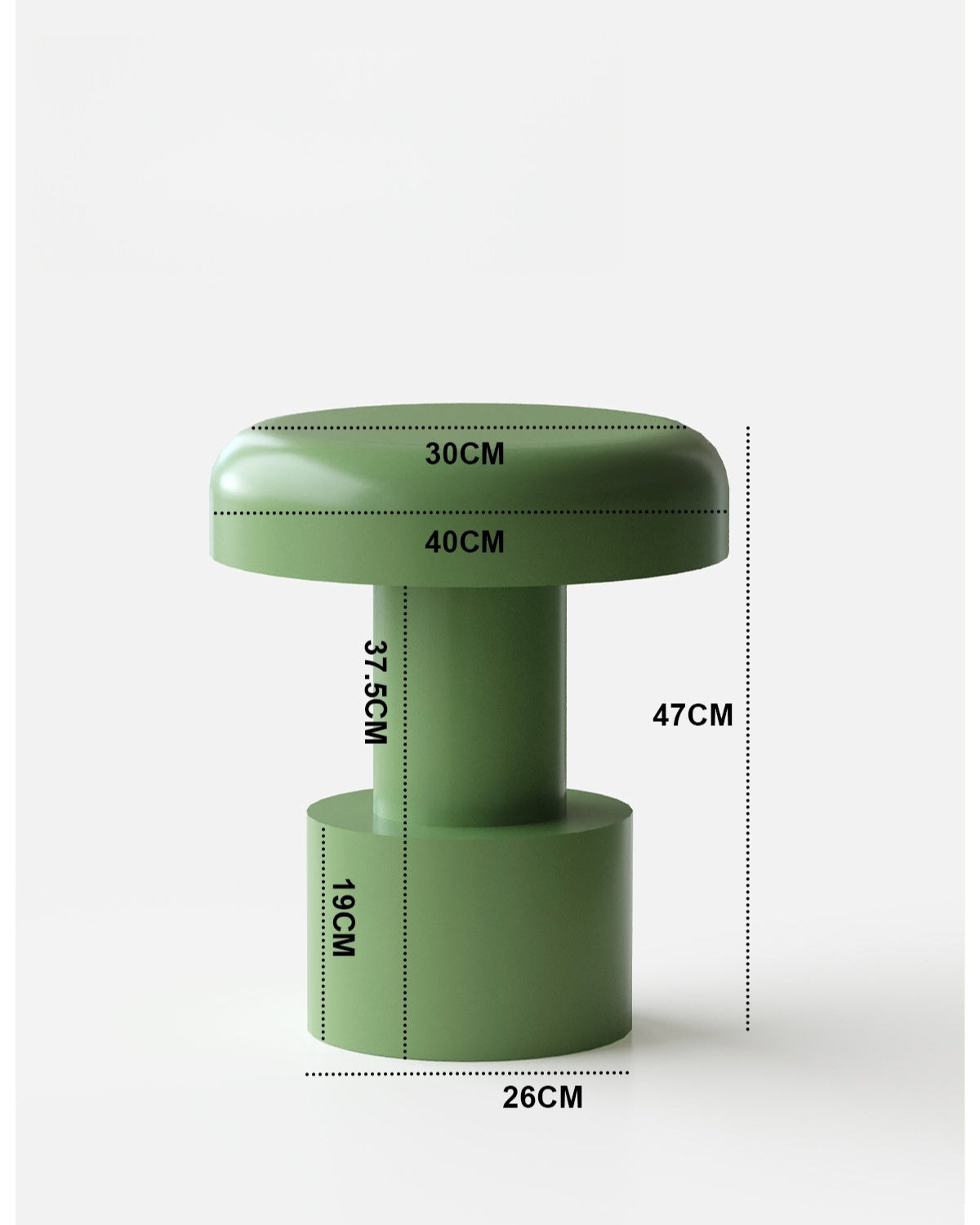 Metal Cone End Table