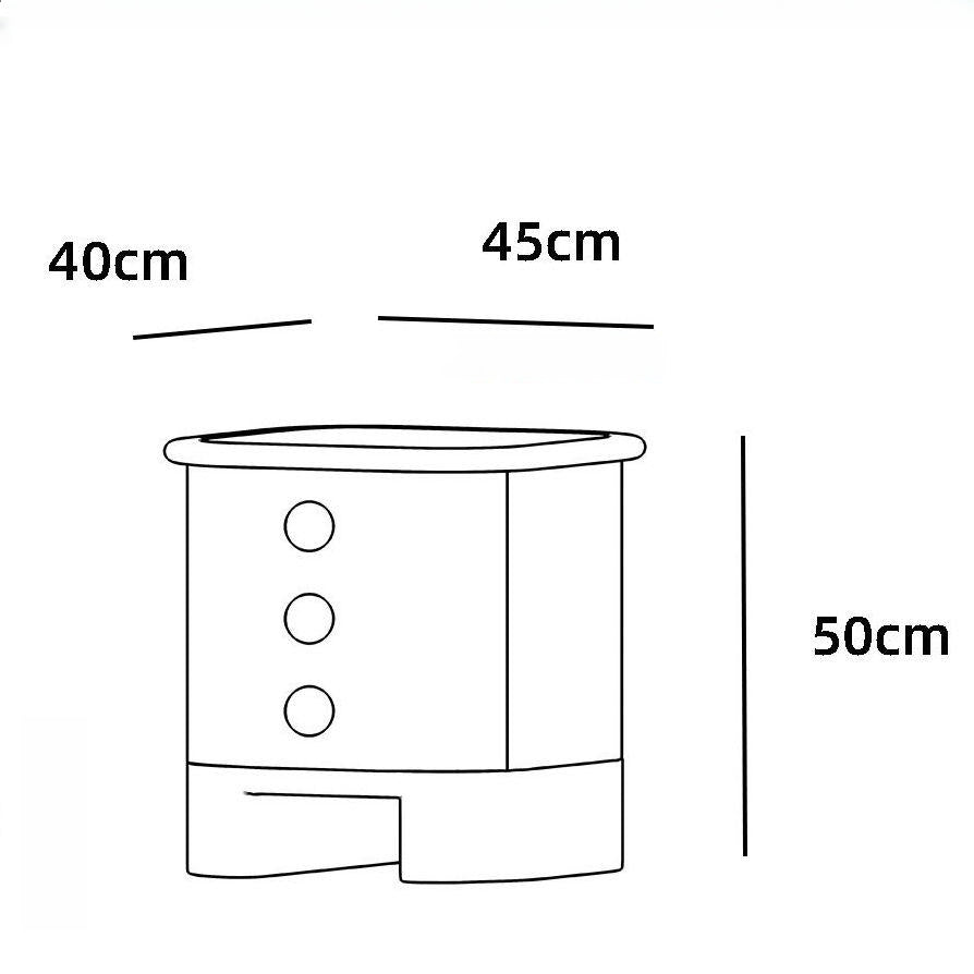 Ball Knob Creamy Nightstand