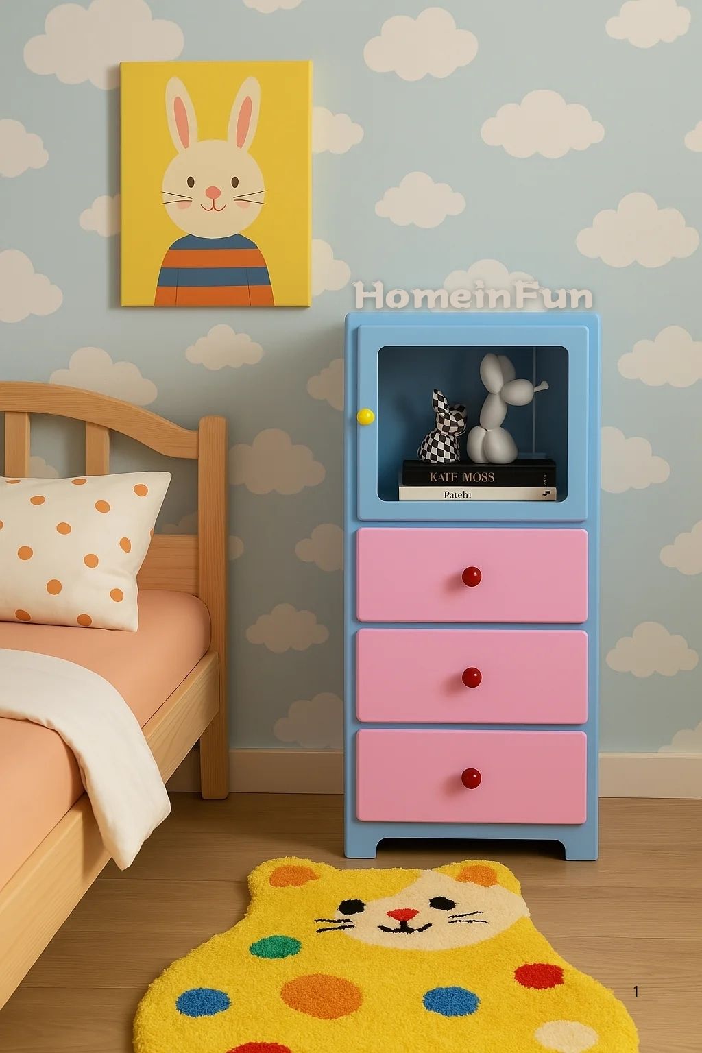 Pastel Cabinet Storage Dresser