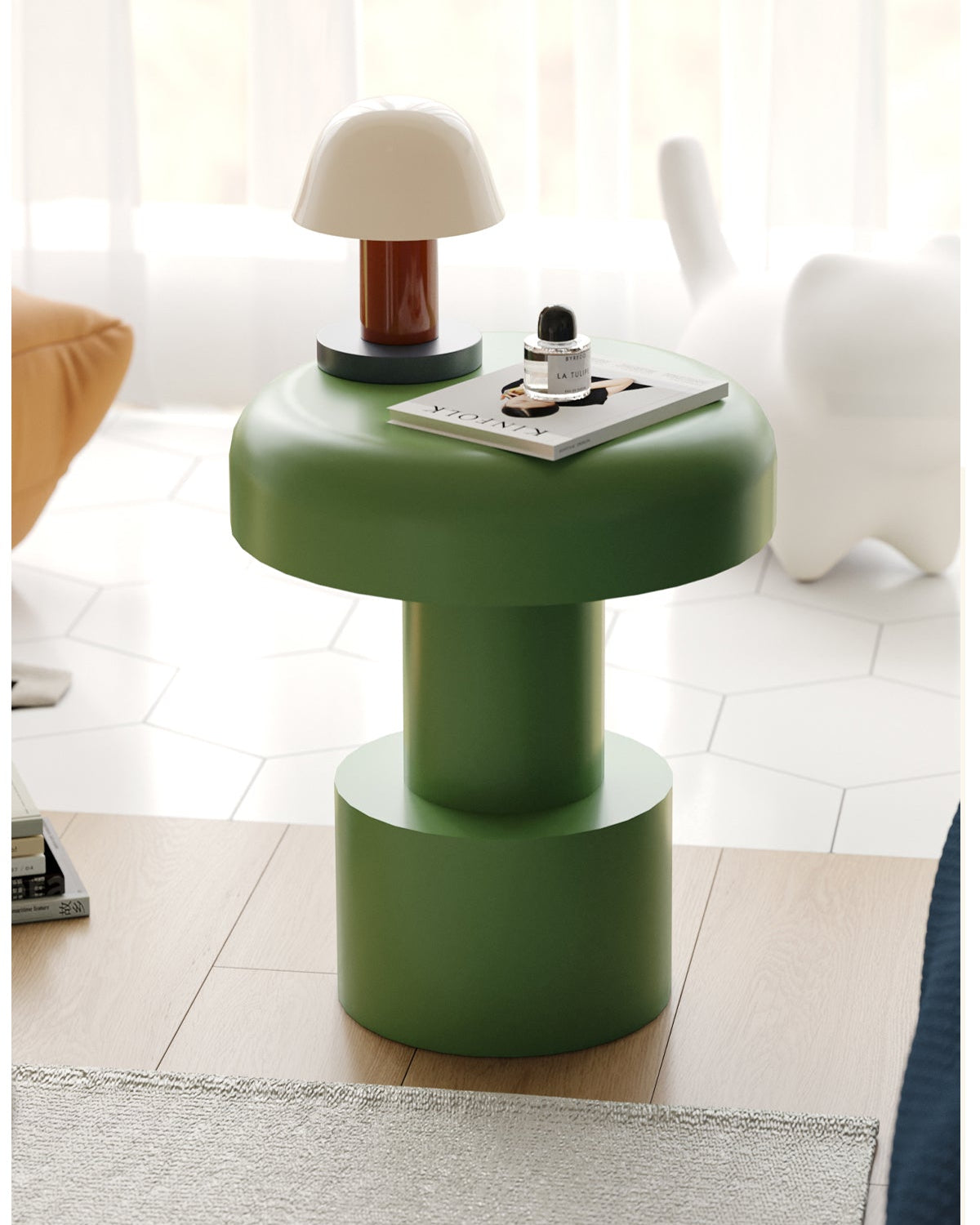 Metal Cone End Table