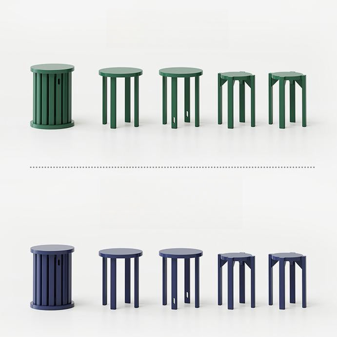 4-in-1 Stackable Stools Side Table