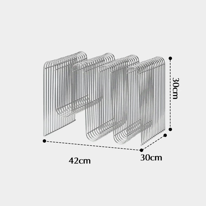 Minimalist Metal Magazine Rack