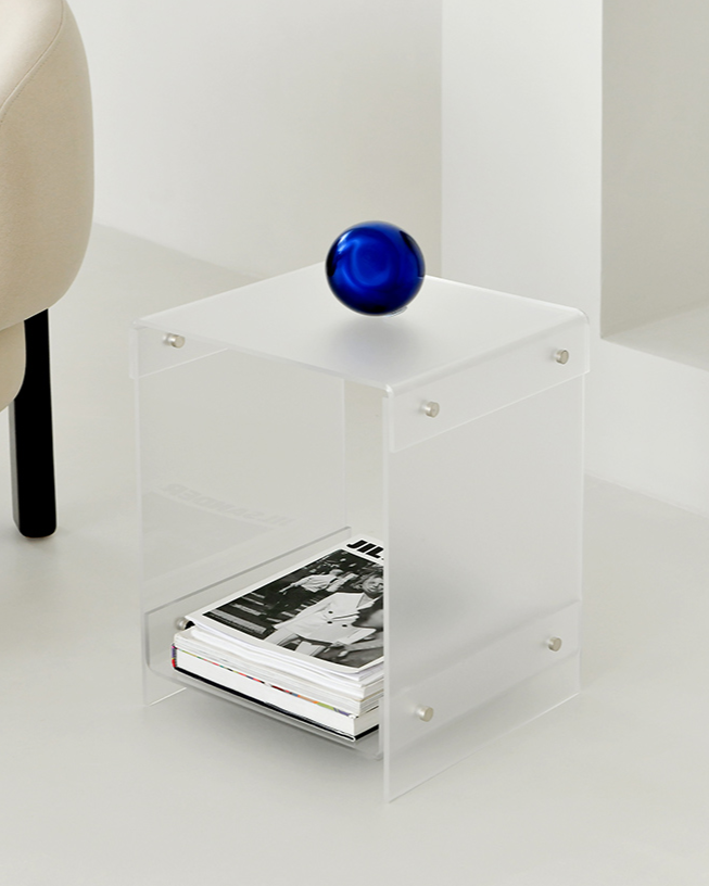 Acrylic Small Table Cube Side Table