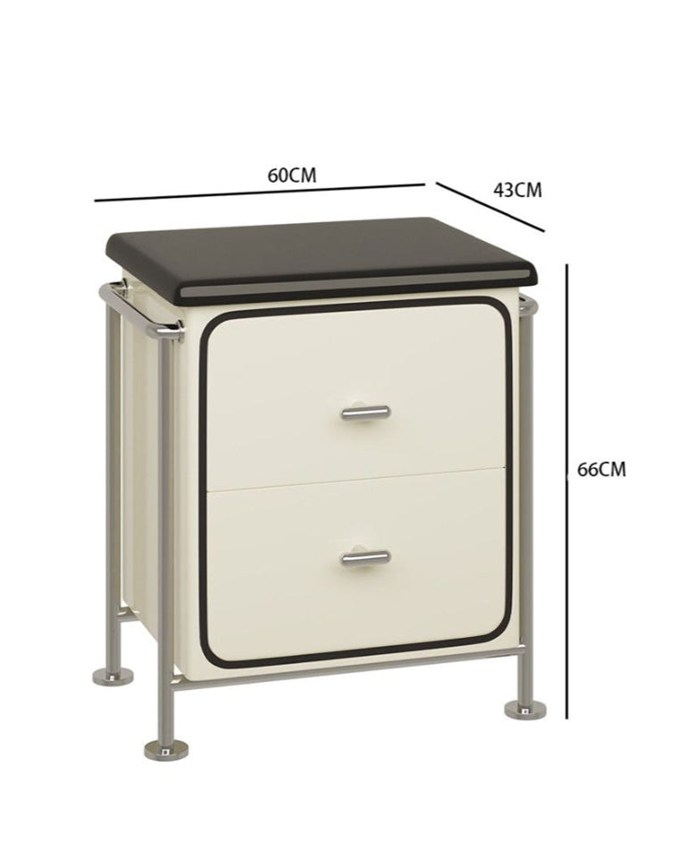 Classic Black & White Nightstand