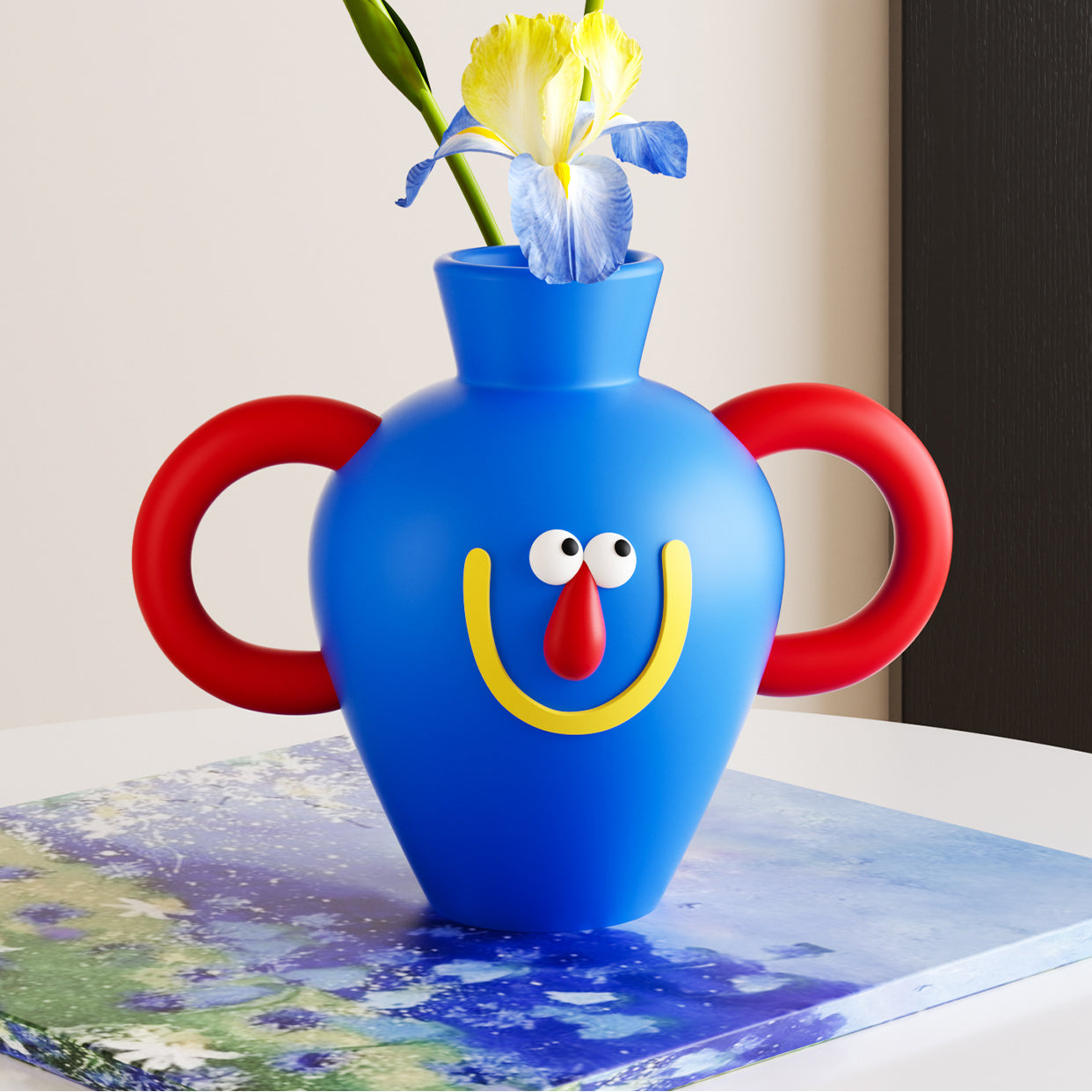Smile Face Resin Vase