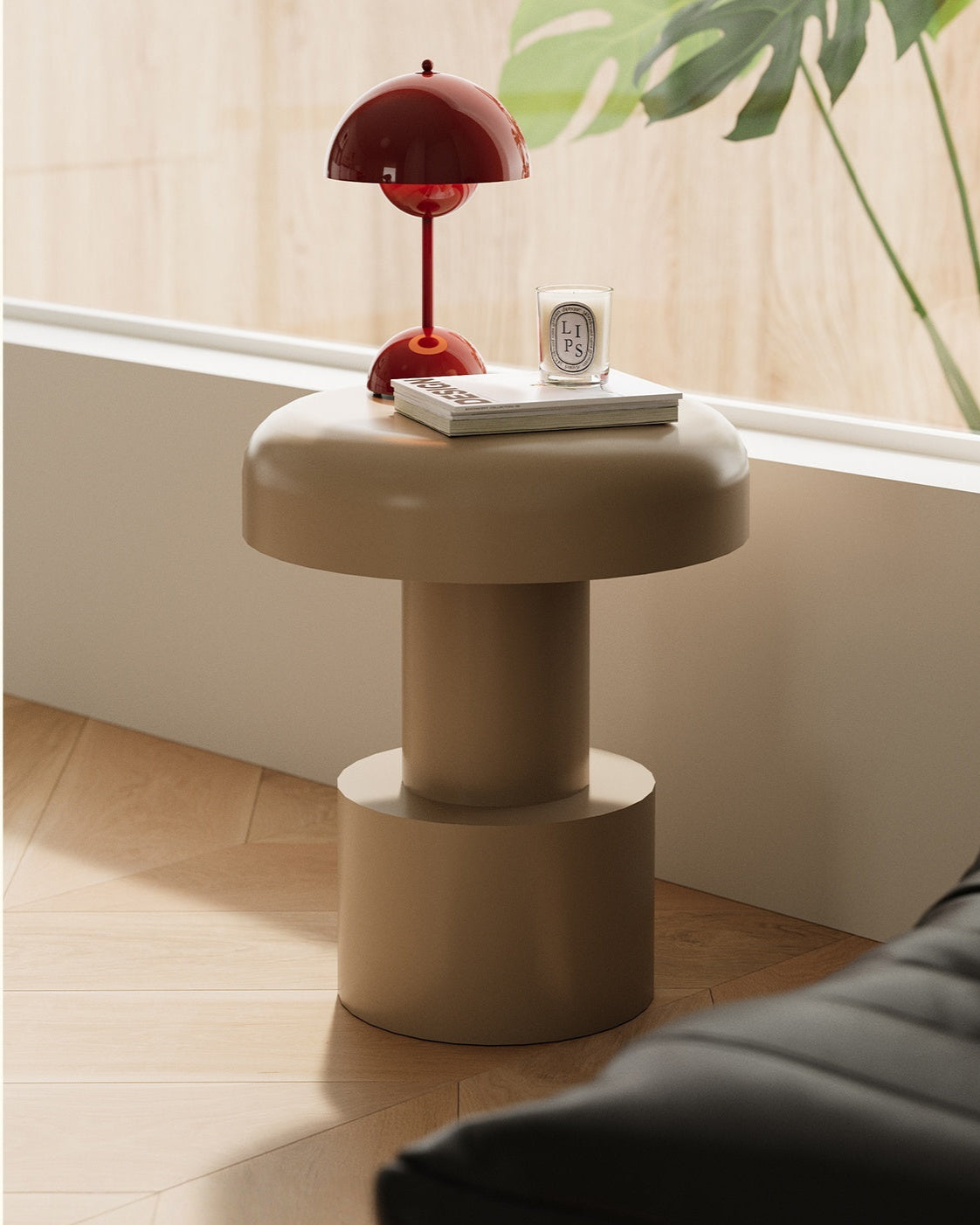 Metal Cone End Table