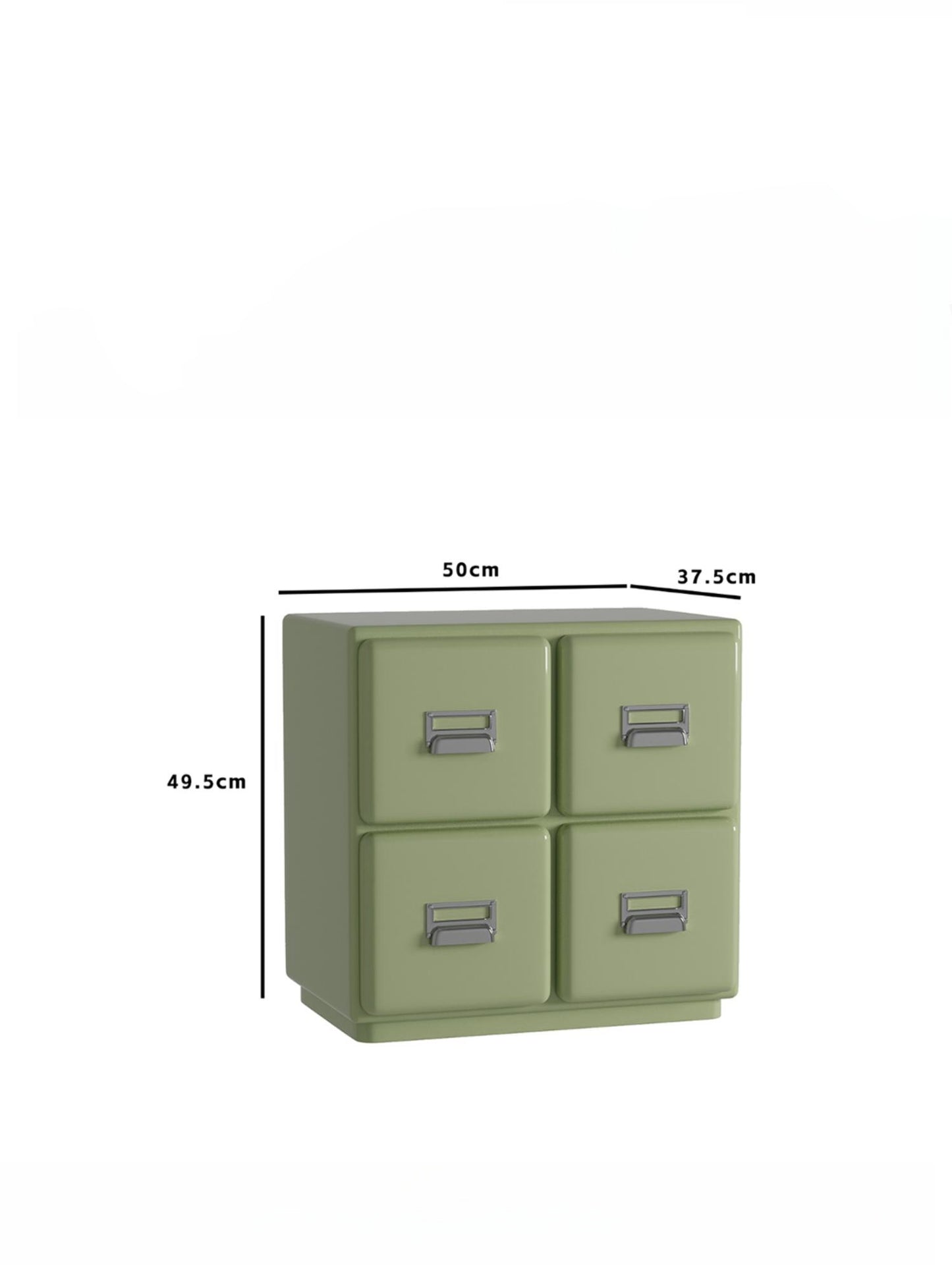 Modern Green 4-Drawer Cabinet