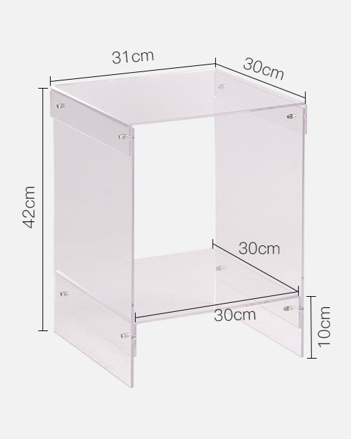 Acrylic Small Table Cube Side Table