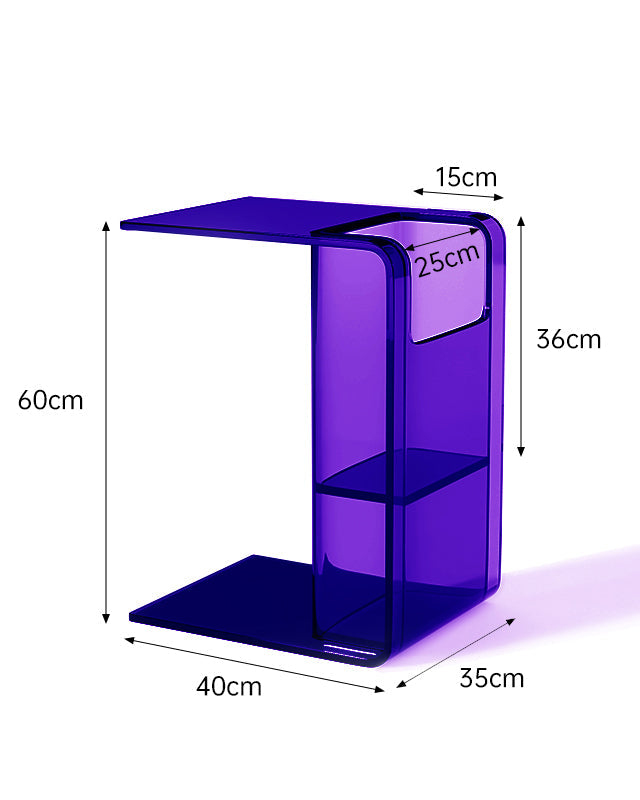Acrylic Side Table Coffee Table 2 Way Use
