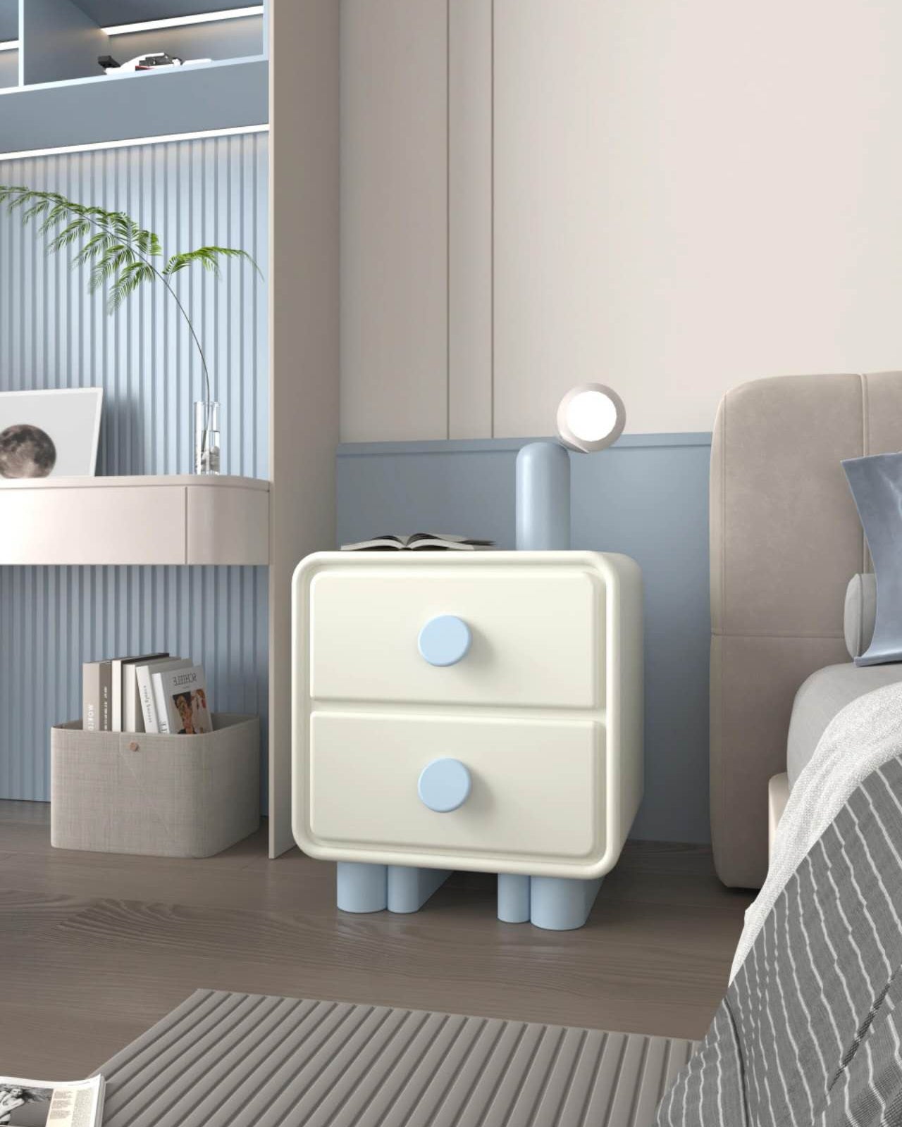 Color Blocked Nightstand