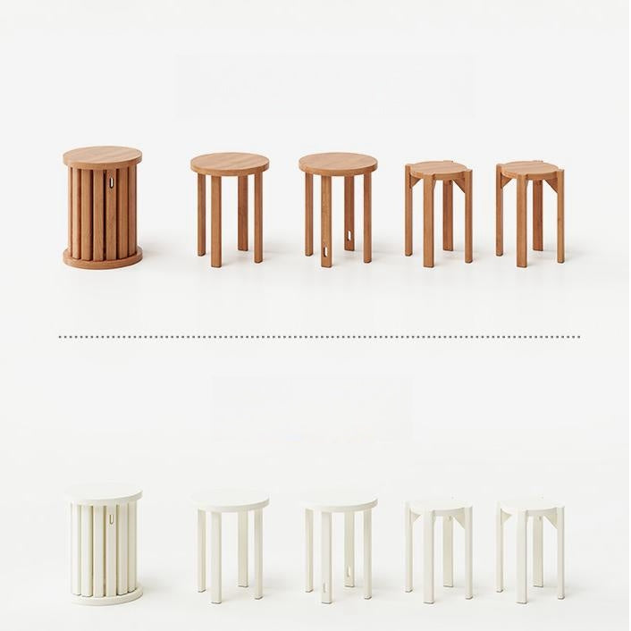 4-in-1 Stackable Stools Side Table