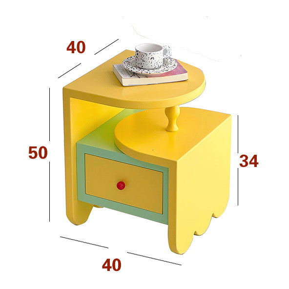 Pop Color Wood Nightstand