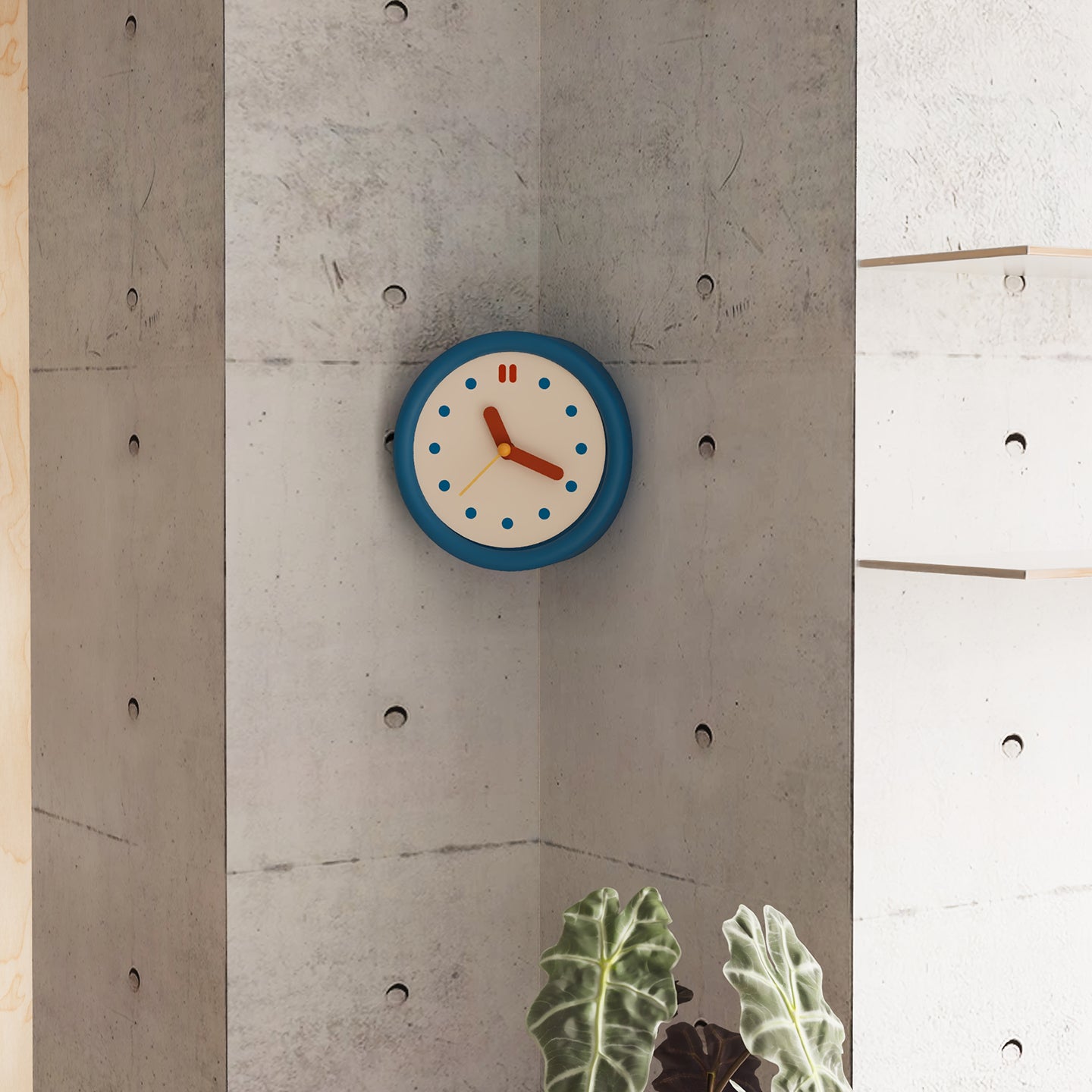 Blue Corner Time Clock