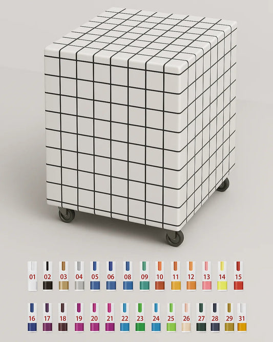 Tile Effect Small Side Table/Nightstand